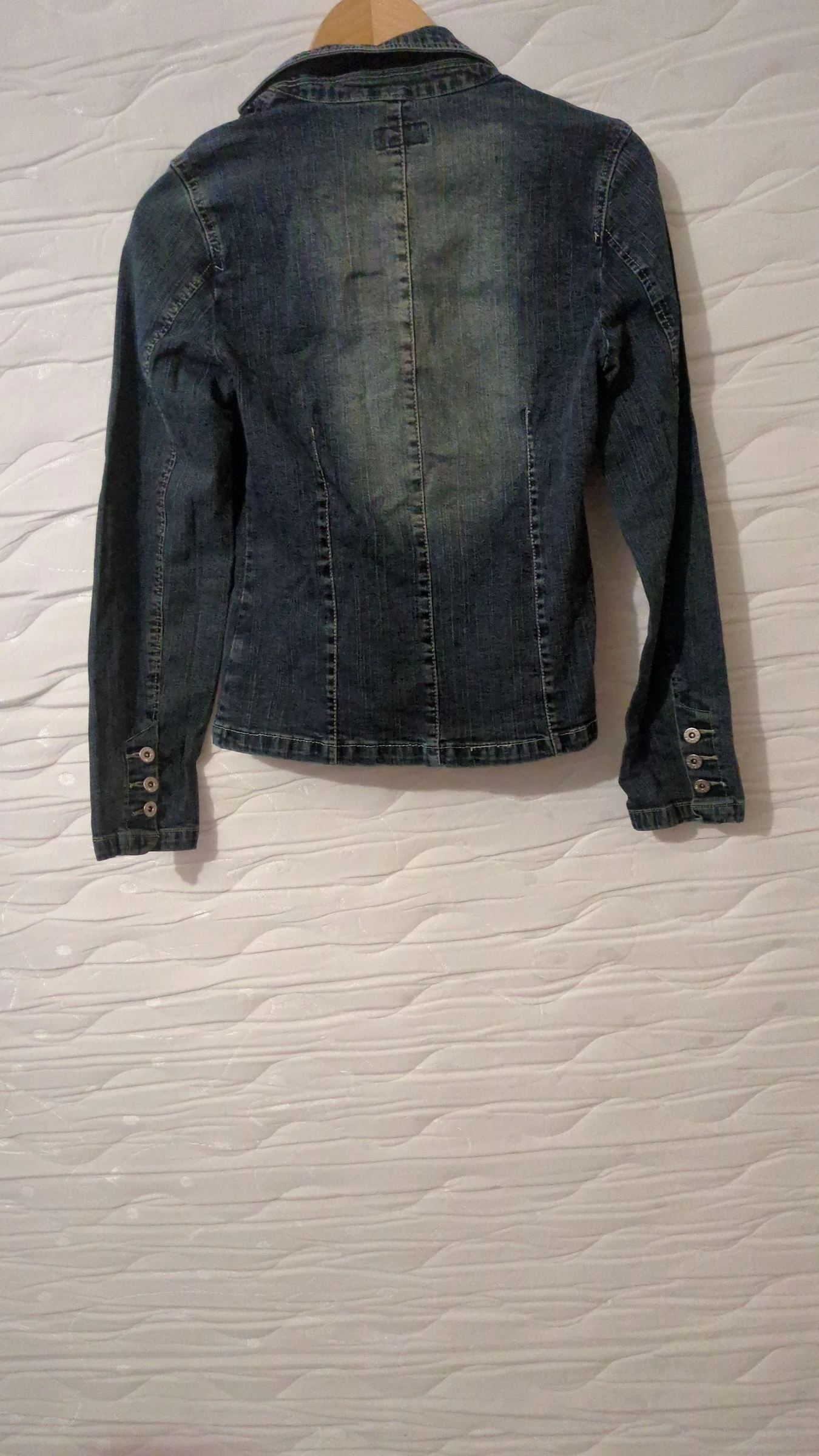 Jaqueta jeans feminina tamanho 38 Pastille menta – photo 4